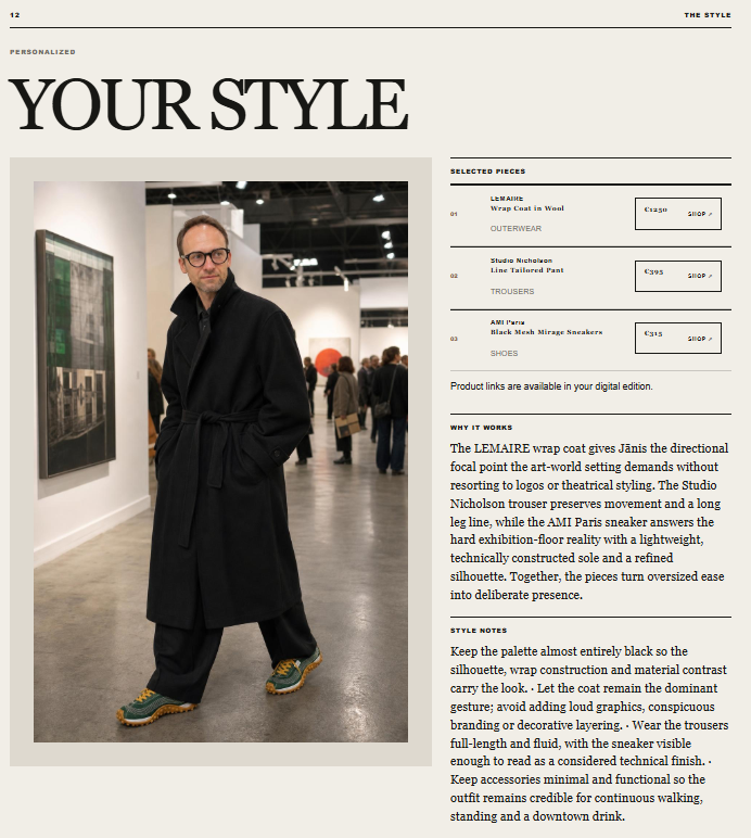 Personalized THIS YOU style page preview for Reader 01 with selected real products and editorial styling notes